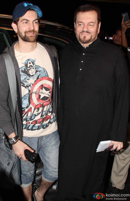 Neil Nitin Mukesh and Nitin Mukesh at airport leave for IIFA 2016