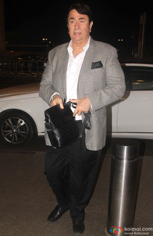 Randhir Kapoor at airport leave for IIFA 2016