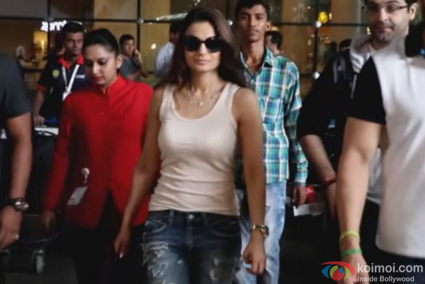Amisha patel at International Airport