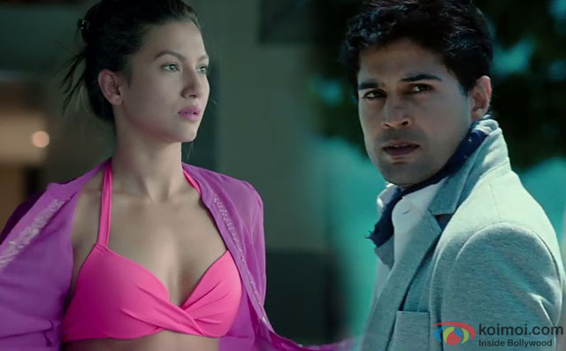 Gauahar Khan and Rajeev Khandelwal in a still from movie 'Fever'