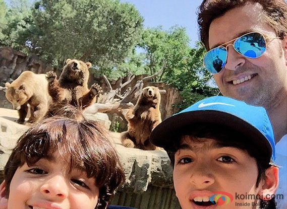 Hrithik Roshan on a trip to Africa with Hrehaan and Hridhaan