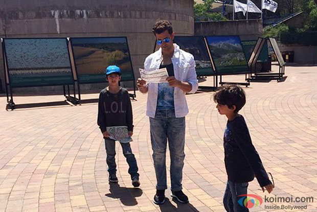 Hrithik Roshan on a trip to Africa with Hrehaan and Hridhaan