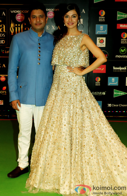 Bhushan Kumar and Divya Kumar at Videocon d2h IIFA Rocks 2016 in Madrid