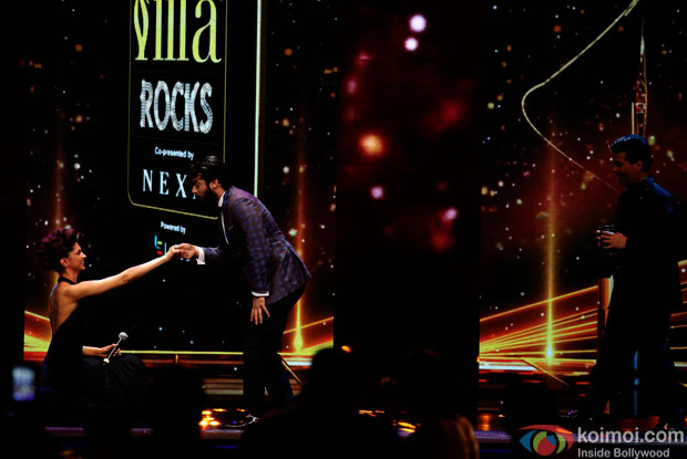 Deepika Padukone with Fawad Khan at Videocon d2h IIFA Rocks 2016 in Madrid 