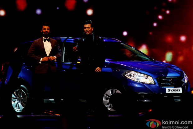 Fawad Khan and Karan Johar hosting the Videocon d2h IIFA Rocks 2016 in Madrid