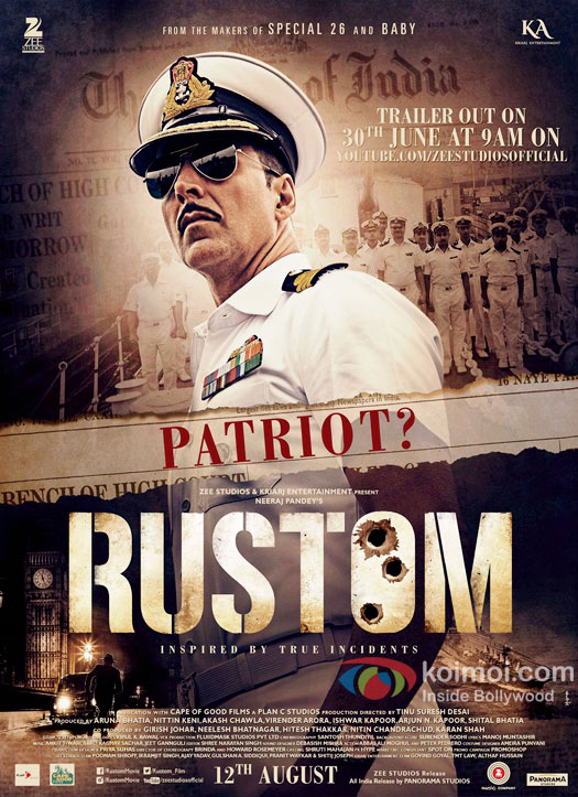 New Poster Of Rustom| Featuring Akshay Kumar As Navy Officer