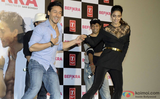 Tiger Shroff and Disha Patani during the launch of 'Befikra' Song