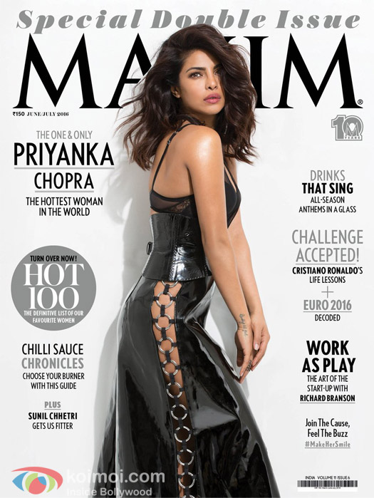 Priyanka Chopra Looks Smoldering In Black On Maxim Cover