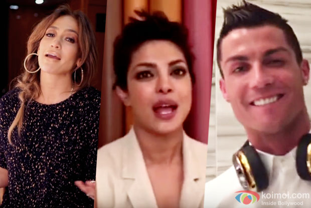 Jennifer Lopez, Priyanka Chopra and Cristiano Ronaldo Lip-sync To Enrique's Song