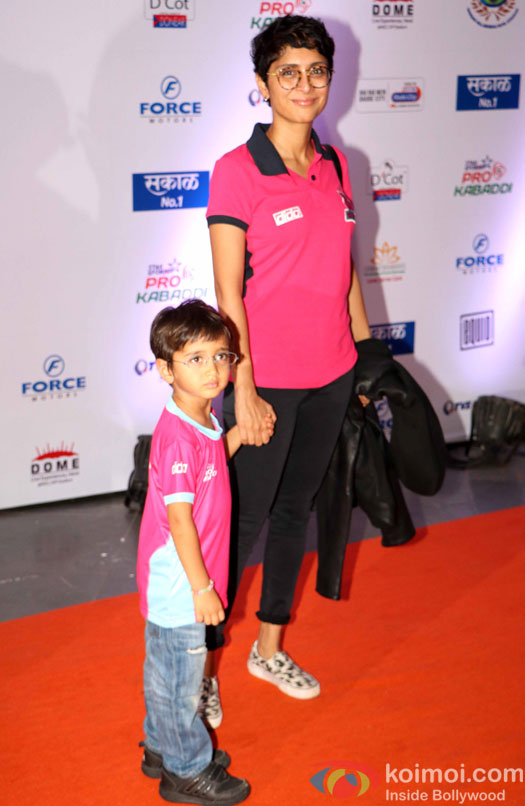 Azad Rao Khan and Kiran Rao during the fourth season of Pro-Kabaddi League 2016