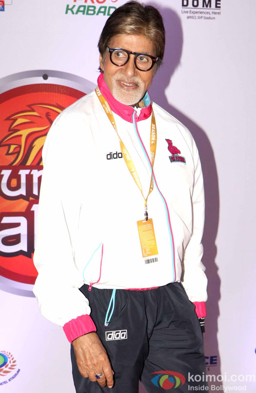 Amitabh Bachchan during the fourth season of Pro-Kabaddi League 2016
