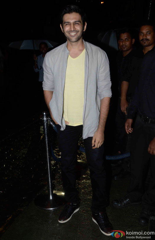 Kartik Aaryan during the Anand L. Rai's Birthday Bash