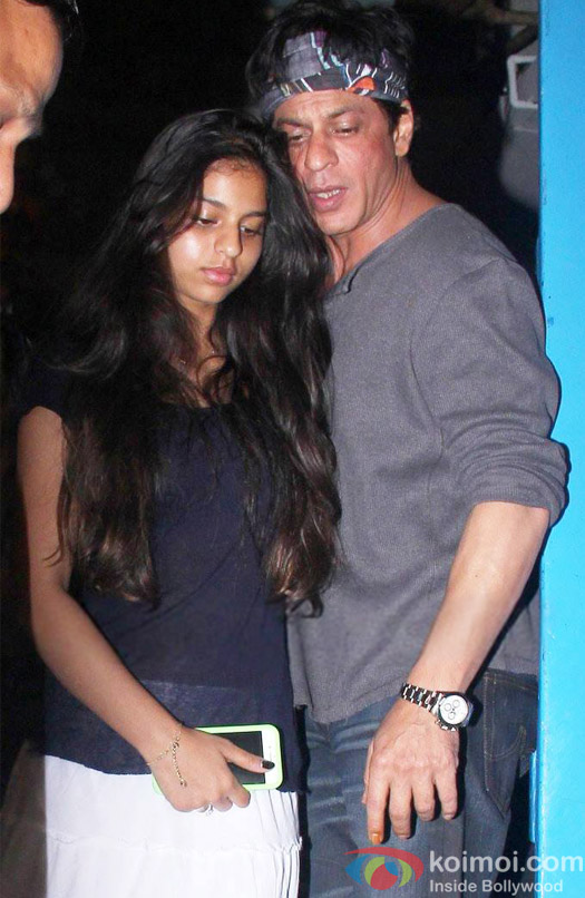 Suhana Khan and Shah Rukh Khan Spotted At Olive Bar
