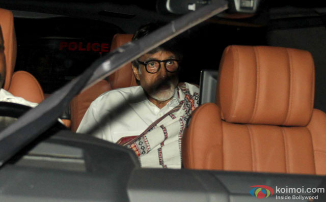 Amitabh Bachchan during the special screening of film 'Te3n' at Yashraj Studio