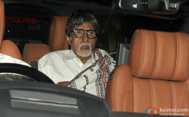 Amitabh Bachchan during the special screening of film 'Te3n' at Yashraj Studio