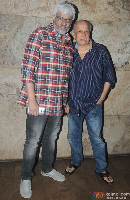 Vikram Bhatt and Mahesh Bhatt during the special screening of film 'Udta Punjab'