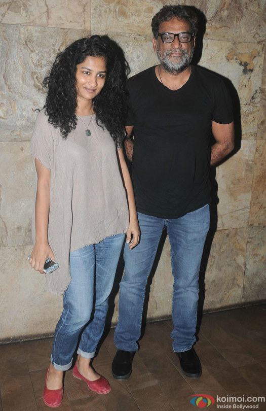 Gauri Shinde and R. Balki during the special screening of film 'Udta Punjab'