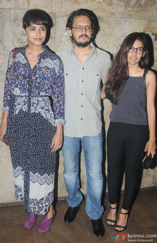 Kanika Parab, Vishesh Bhatt and Sakshi Bhatt during the special screening of film 'Udta Punjab'