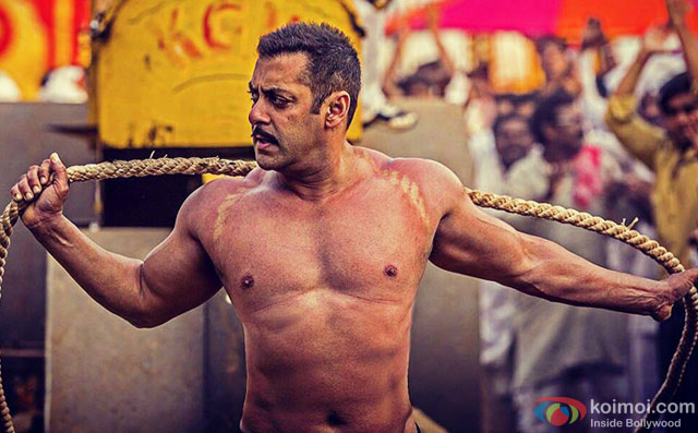 Salman Khan in a still from movie 'Sultan'