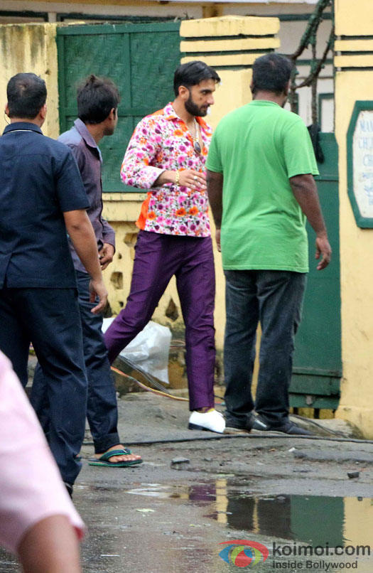 Ranveer Singh during the shoot at versova mumbai