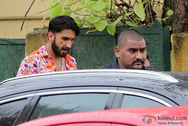 Ranveer Singh during the shoot at versova mumbai