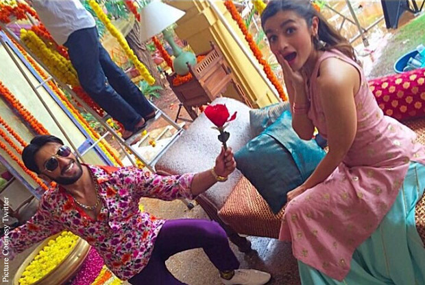 Alia Bhatt and Ranveer Singh during the shoot at versova mumbai