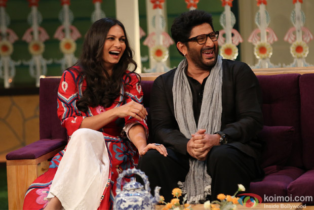 Arshad Warsi and his wife Maria Goretti on the sets of The Kapil Sharma Show