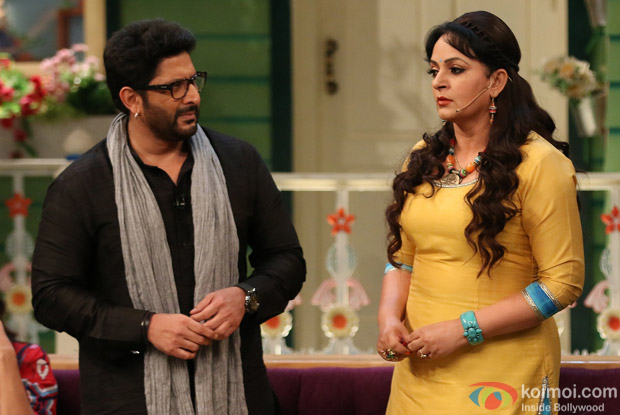 Arshad Warsi and his wife Maria Goretti on the sets of The Kapil Sharma Show