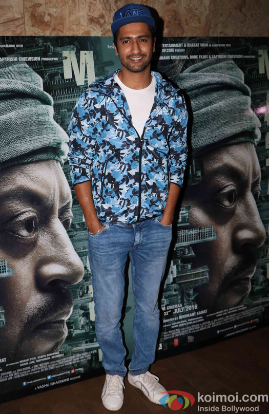 Vicky Kaushal during the screening of the film Madaari 