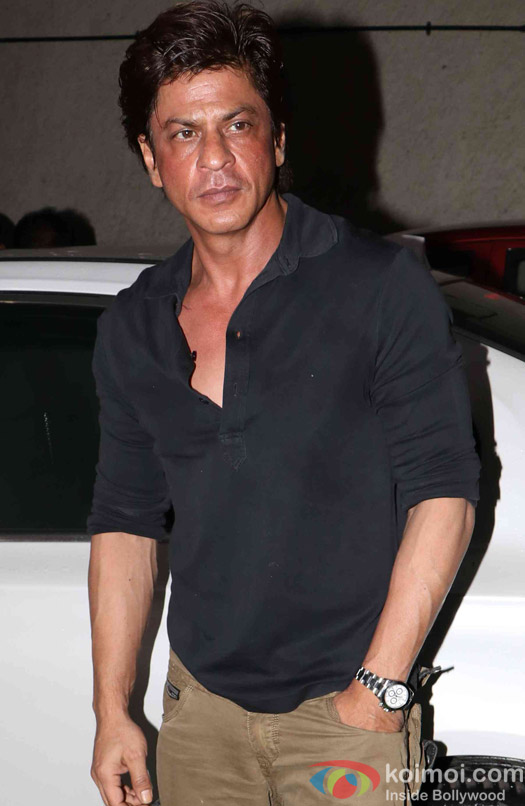 Shah Rukh Khan during the screening of the film Madaari 