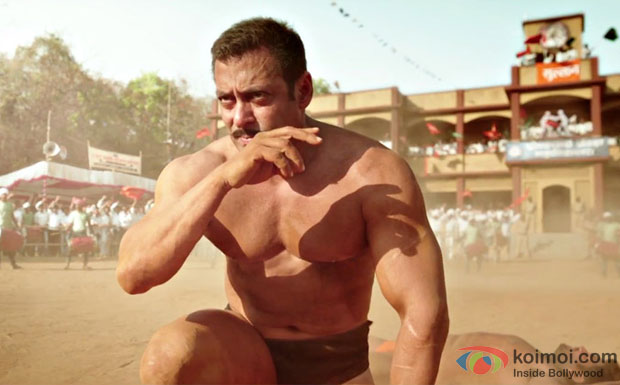 Salman Khan in a still from movie 'Sultan'