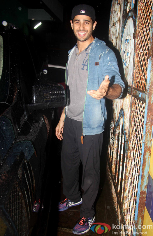 Sidharth Malhotra snapped outside the gym.