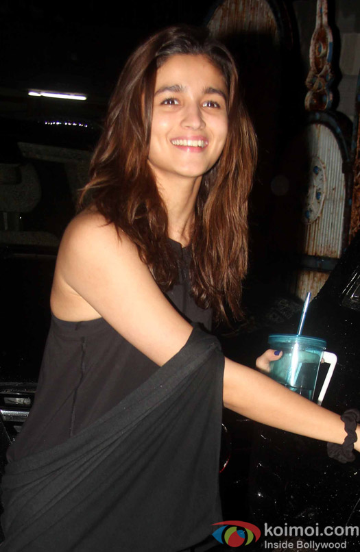 Alia Bhatt snapped outside the gym.