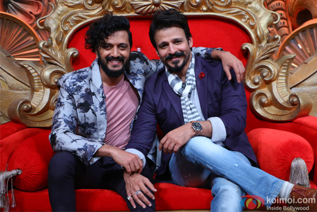 Ritesh Deshmukh and Vivek Oberoi on the sets of Comedy Nights Bachao