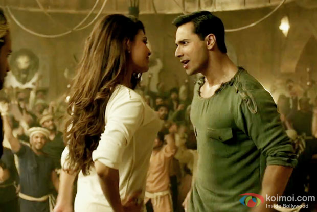 Jacqueline Fernandez and Varun Dhawan in a still from Dishoom
