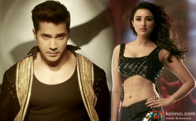 Varun Dhawan and Parineeti Chopra in a Jaaneman Aah Song still from movie 'Dishoom'