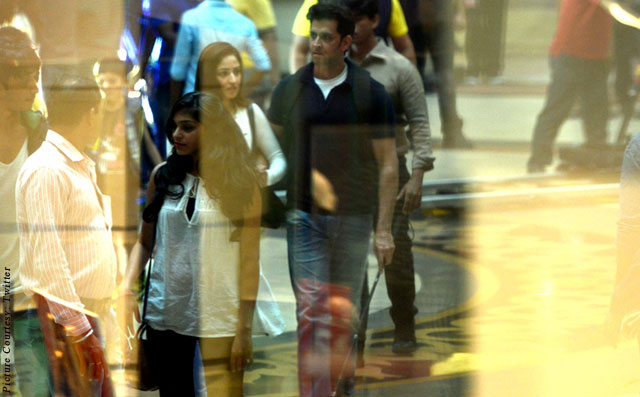 Hrithik Roshan and Yami Gautam on the sets of movie 'Kaabil'
