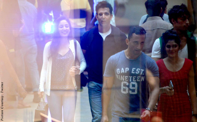 Hrithik Roshan and Yami Gautam on the sets of movie 'Kaabil'
