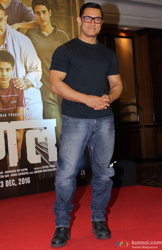 Aamir Khan during the poster launch of film 'Dangal'