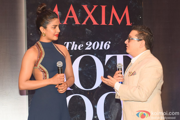 Priyanka Chopra during an event as she appeared on the latest cover of Maxim India magazine