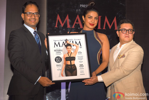 Priyanka Chopra during an event as she appeared on the latest cover of Maxim India magazine