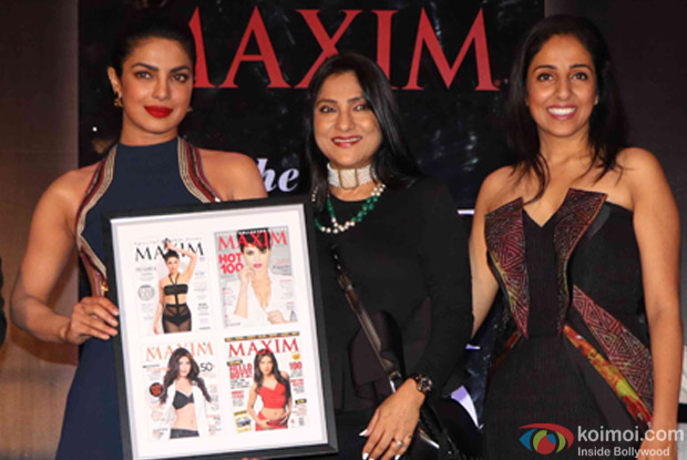 Priyanka Chopra during an event as she appeared on the latest cover of Maxim India magazine