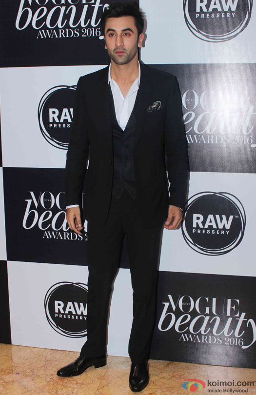 Ranbir Kapoor during the 'Vogue Beauty Awards 2016'