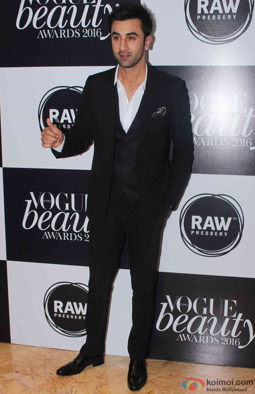 Ranbir Kapoor during the 'Vogue Beauty Awards 2016'