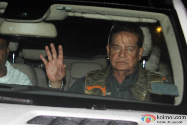Salim Khan Arrived For Arpita Khan’s Birthday Bash 