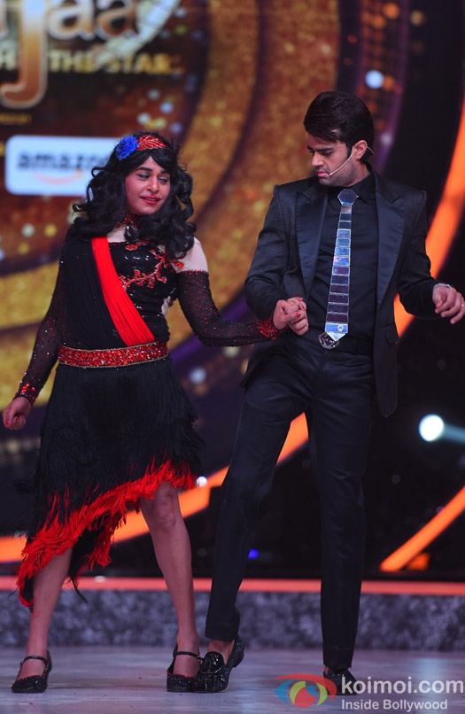 Manish Paul on the sets of Jhalak Dikhhla Jaa