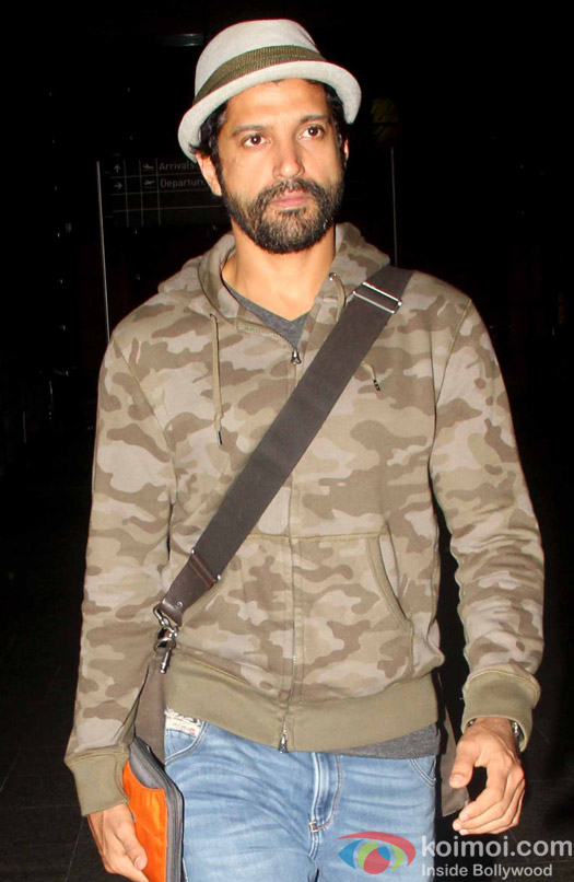 Farhan Akhtar spotted at Airport