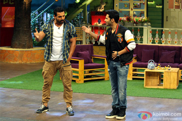 John Abraham and Varun Dhawan On The Sets of Kapil Sharma's Show