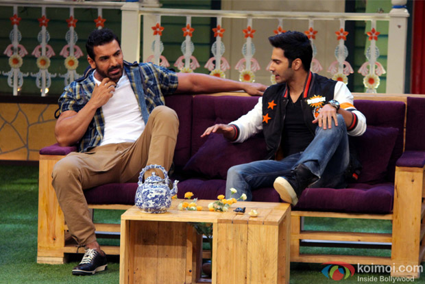 John Abraham and Varun Dhawan On The Sets of Kapil Sharma's Show