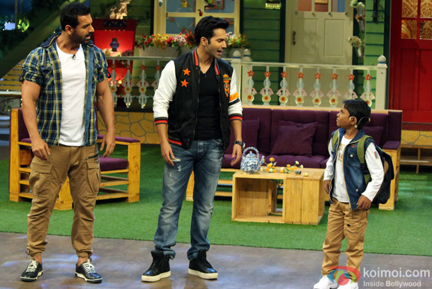 John Abraham and Varun Dhawan On The Sets of Kapil Sharma's Show
